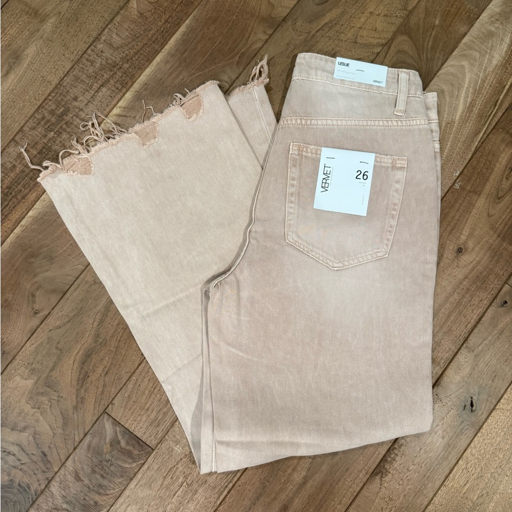 Velvet Women's Cropped Jeans in Tan